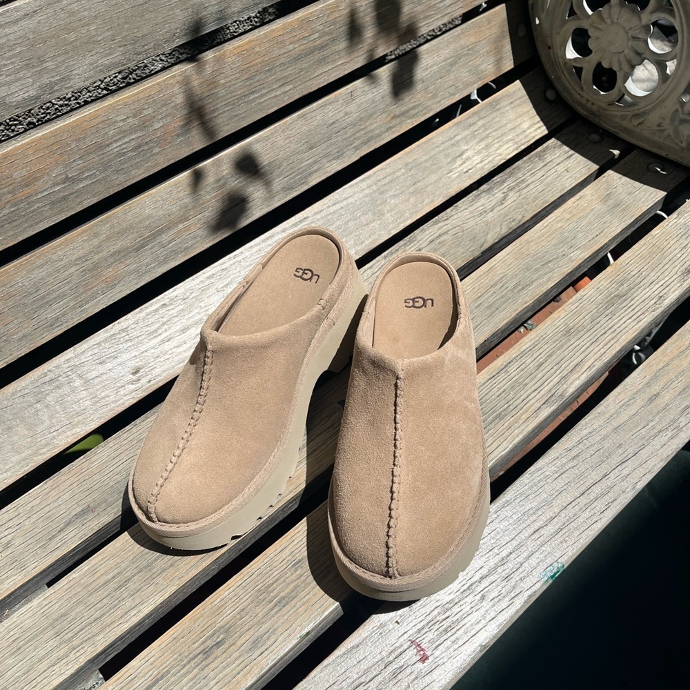 UGG women’s  Beige Suede Slip-Ons